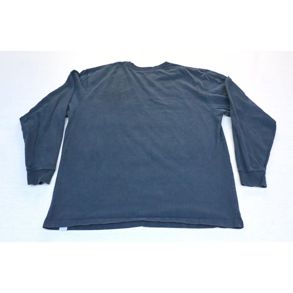 Eddie Bauer Vintage 90s Mens XL 100% Cotton Turtleneck Navy Ribbed Cuffs Smooth